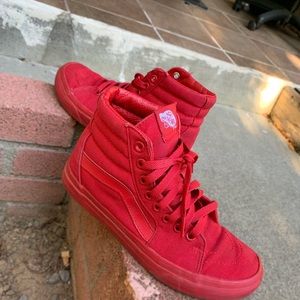 Red high top vans